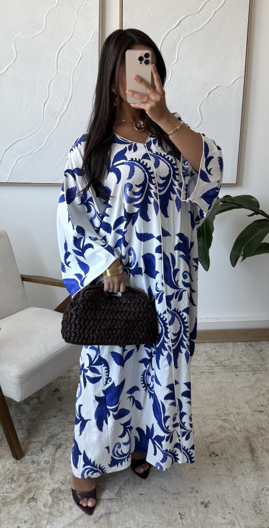 Robe abaya à motifs « Grande Taille »