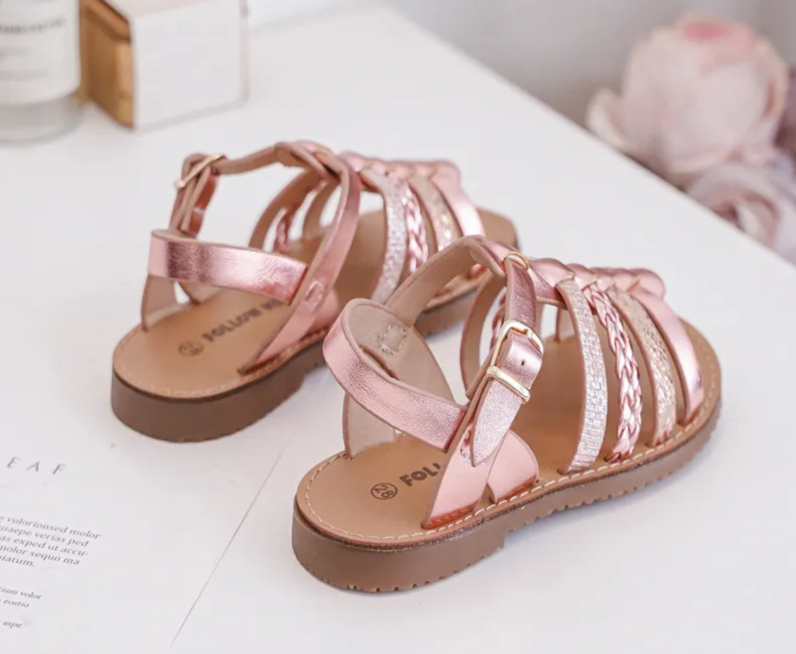 Sandale rose brillante