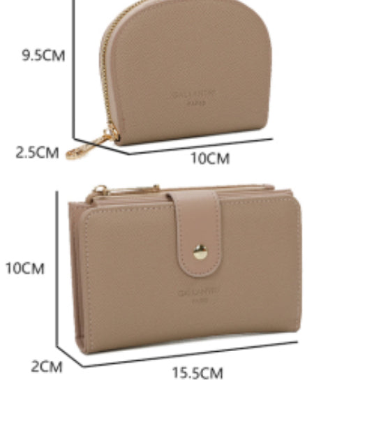 Coffret portefeuille et porte monnaie
