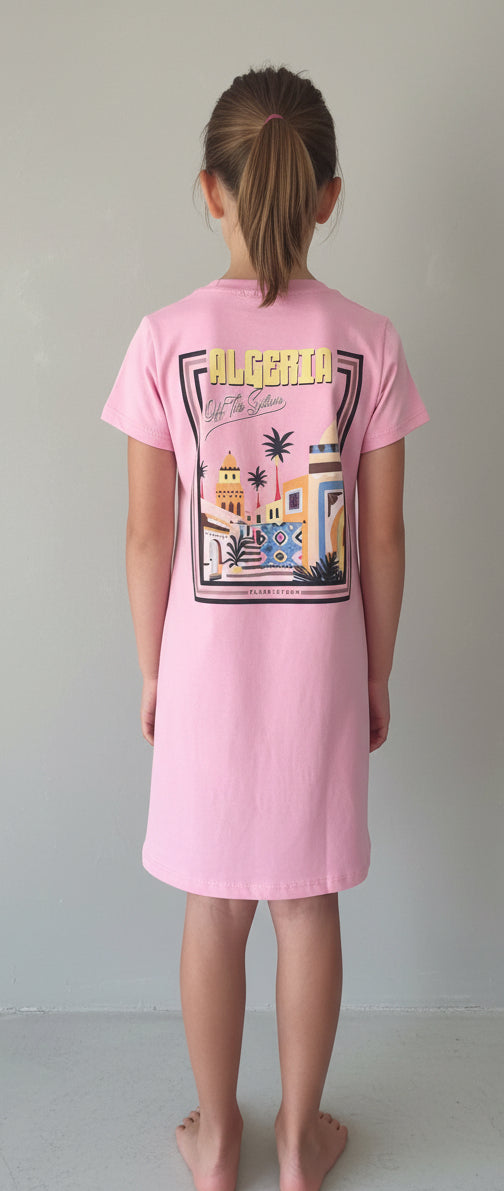 Robe rose avec image Algérie