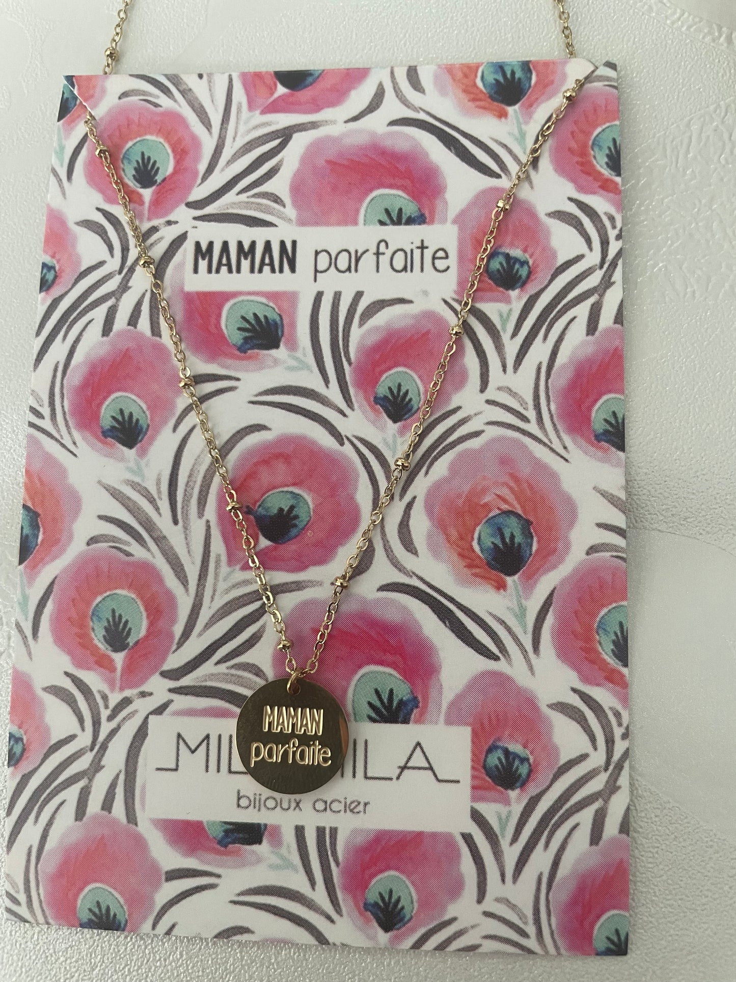 Colliers à messages « Maman »