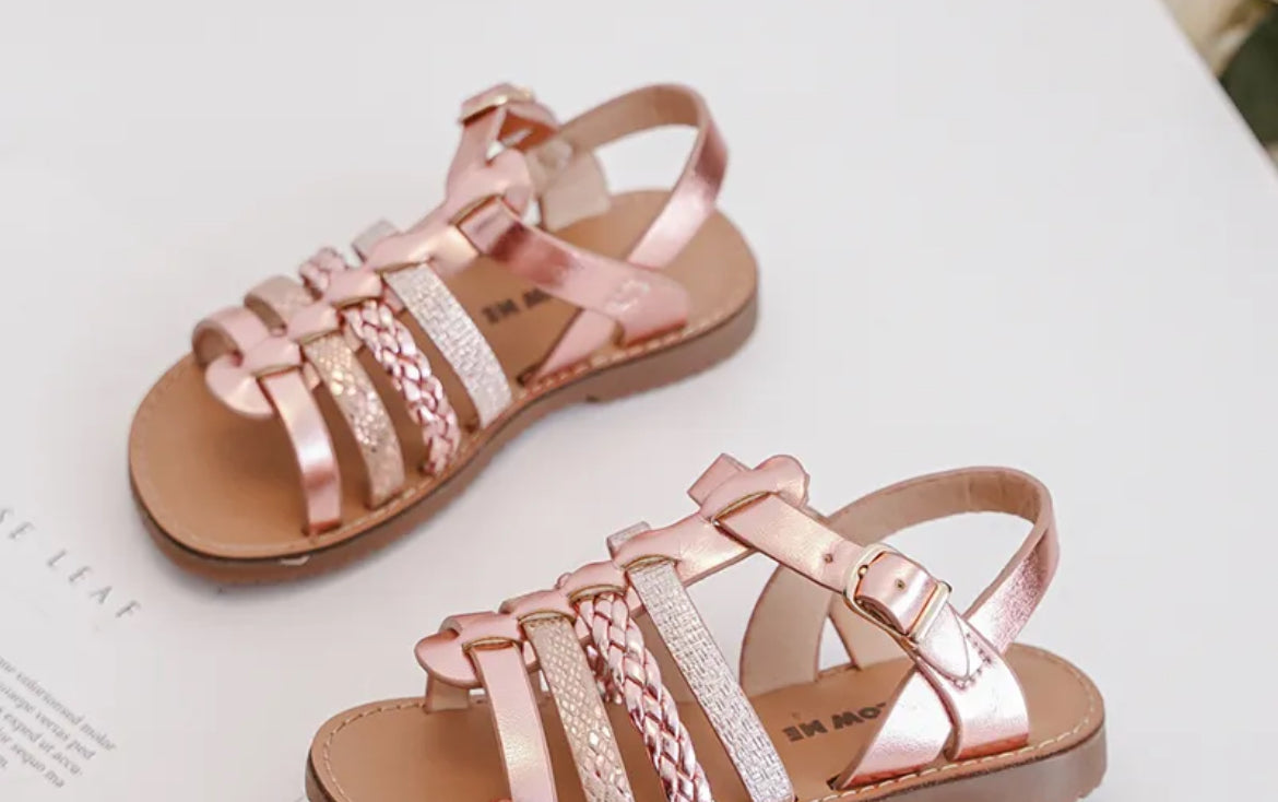 Sandale rose brillante