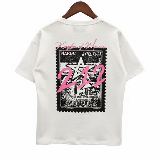 Tee shirt blanc ou beige image Maroc