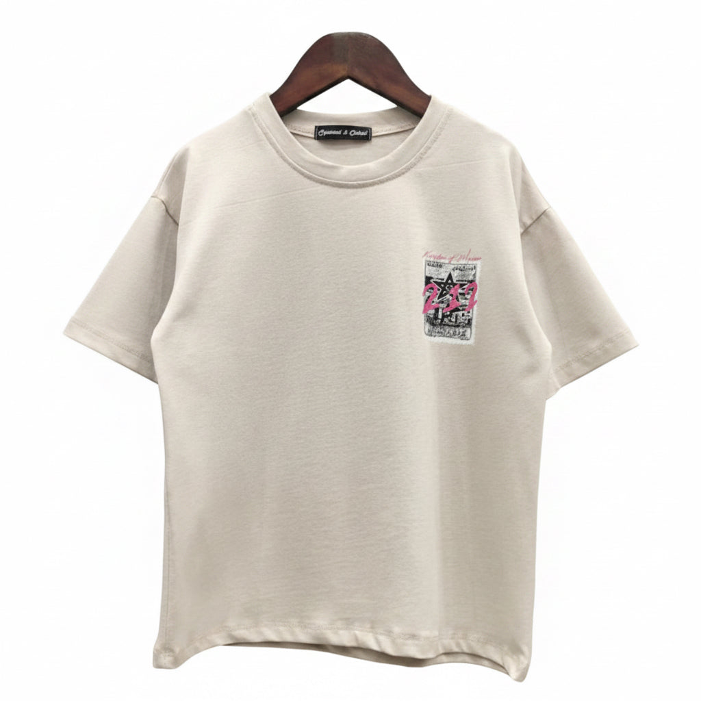 Tee shirt blanc ou beige image Maroc