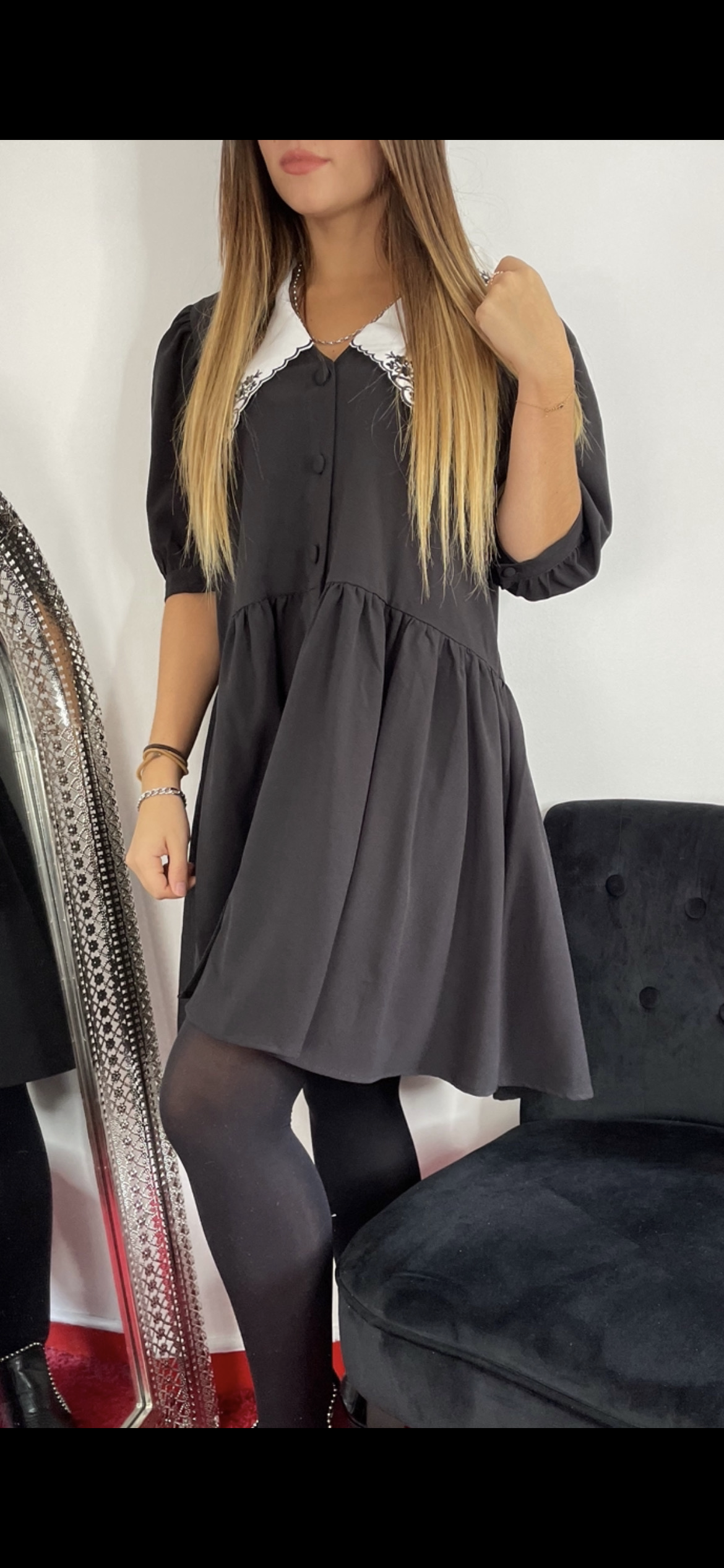 Robe avec col discount claudine