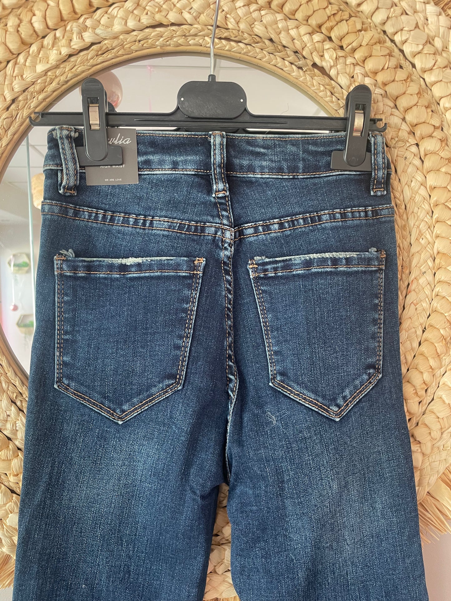 Jeans slim taille haute