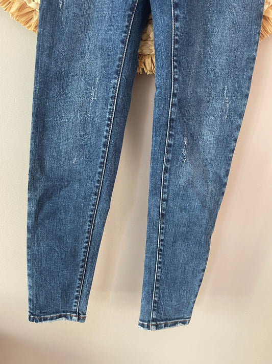 Jeans slim taille haute élasthanne