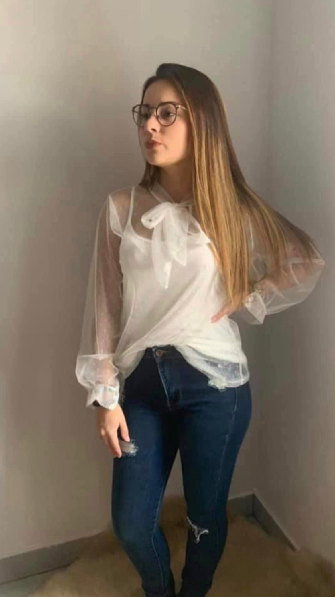 Haut blanc sans débardeur