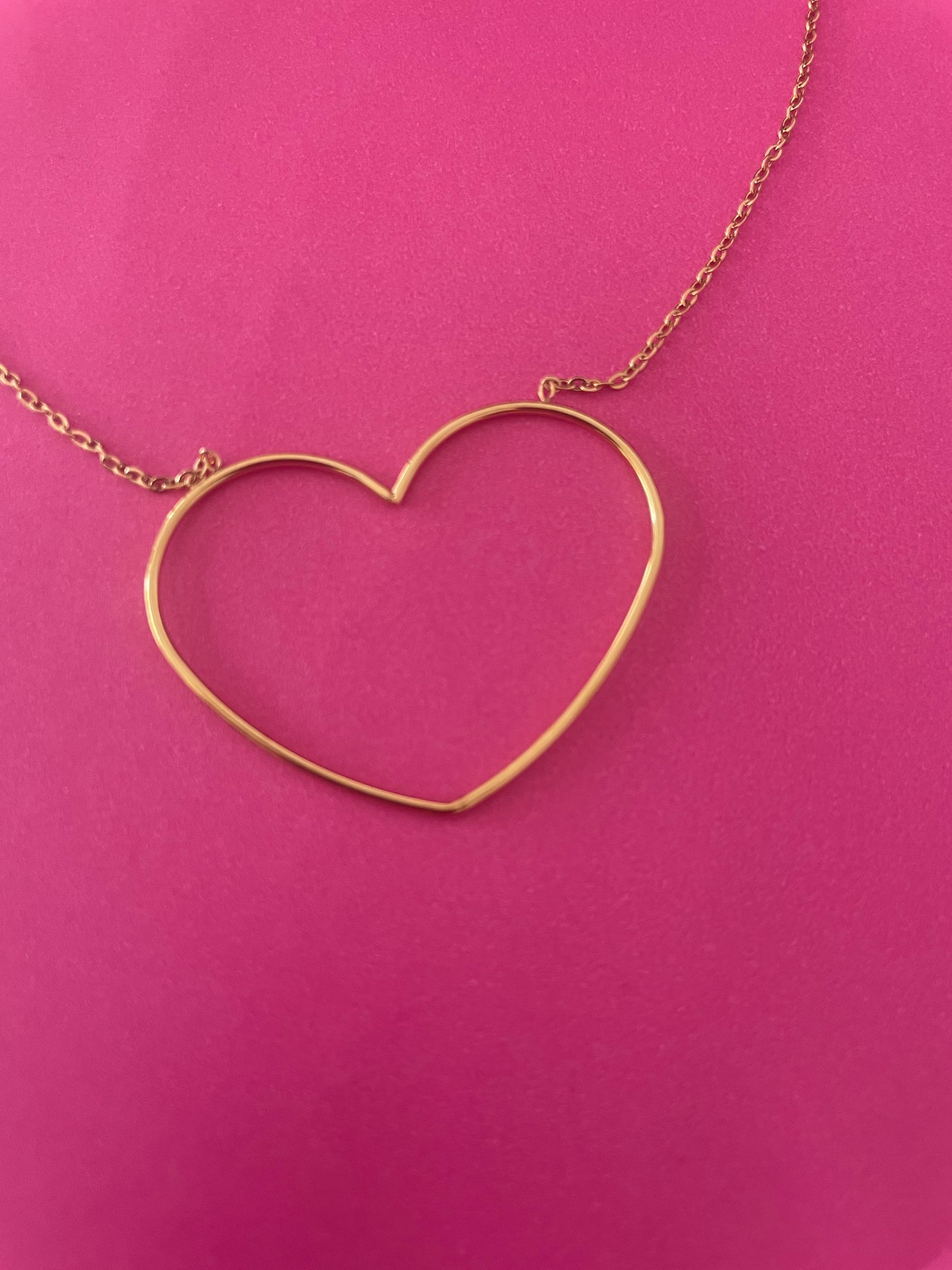 Collier cœur ajouré couleur or Milë Milë