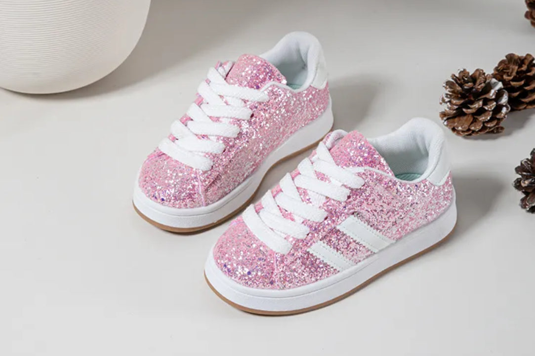 Baskets paillettes à scratch