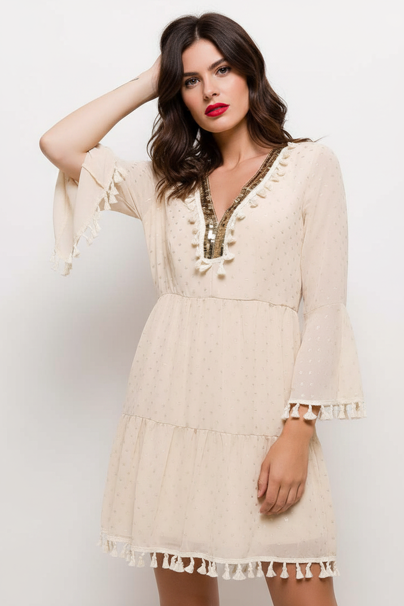 Robe BEIGE ORIENTALE