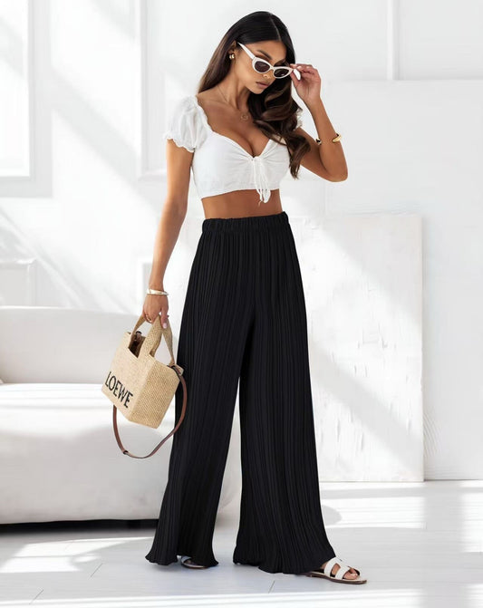 Pantalon plissé fluide