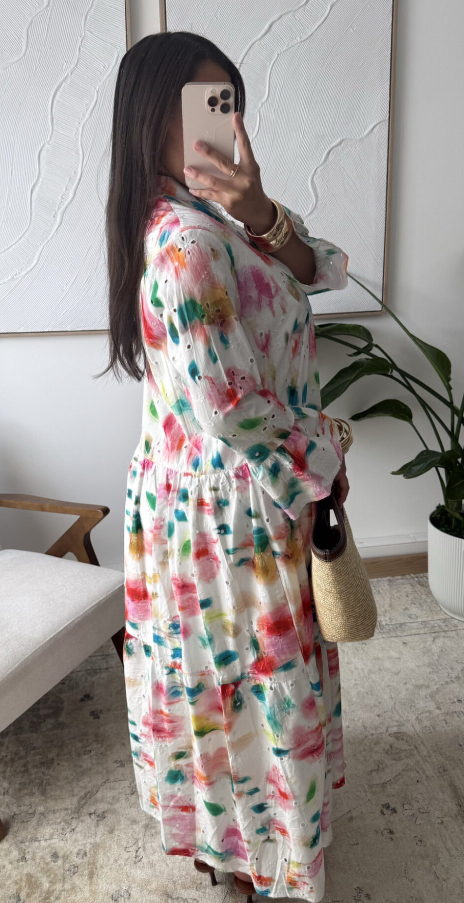 Robe avec broderies anglaises
