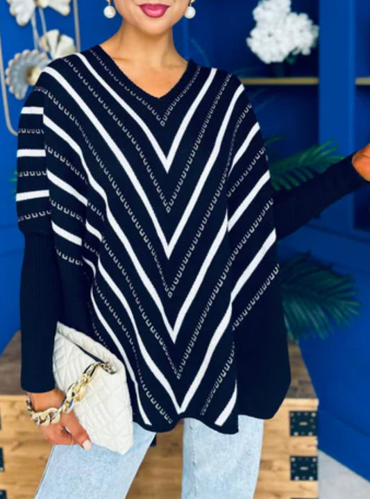 Pull oversize évasé