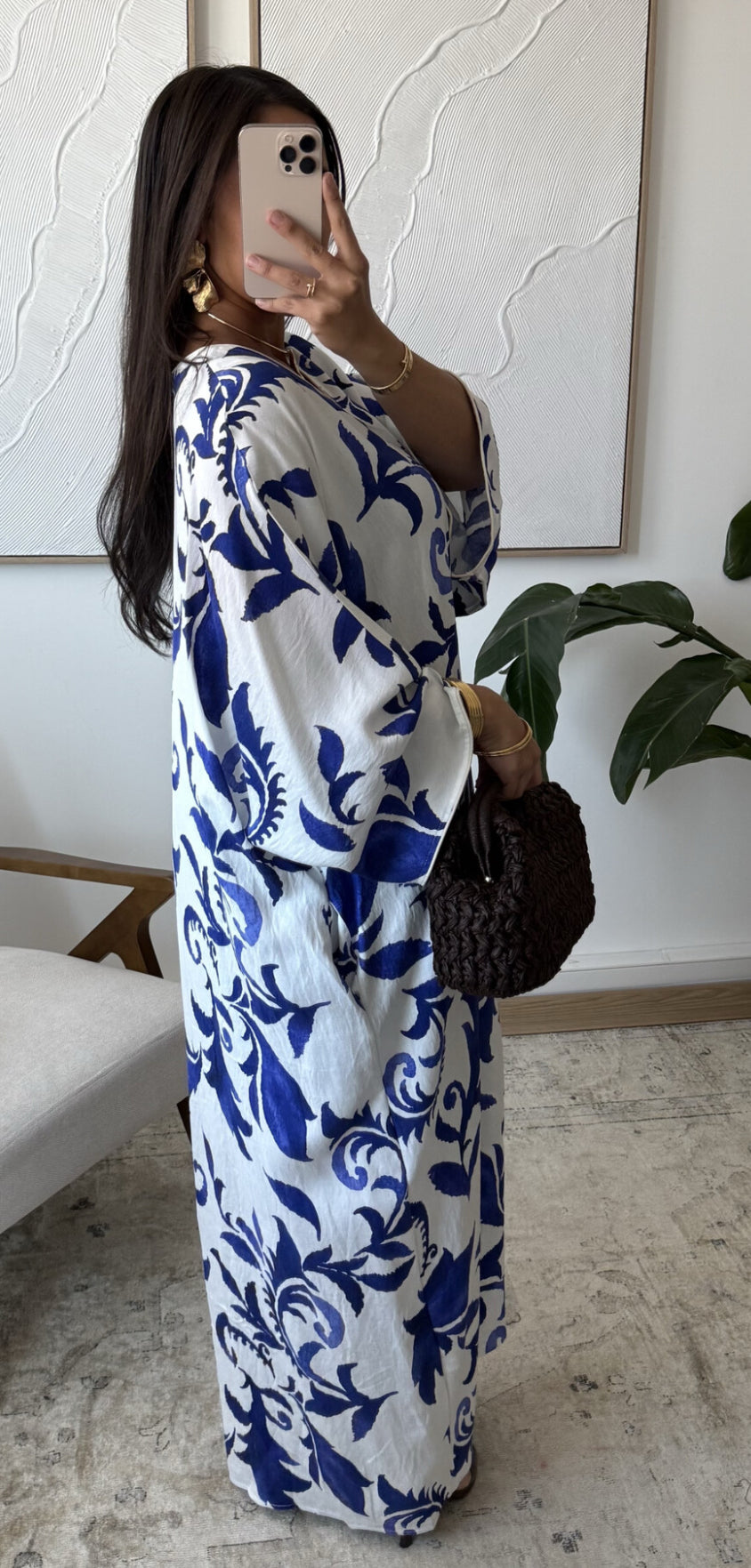Robe abaya à motifs « Grande Taille »