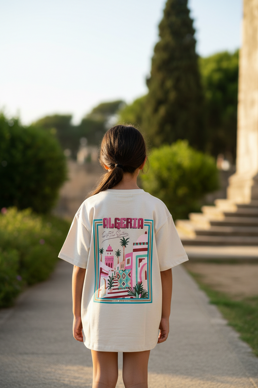 TEE shirt Algérie rose, jaune ou beige