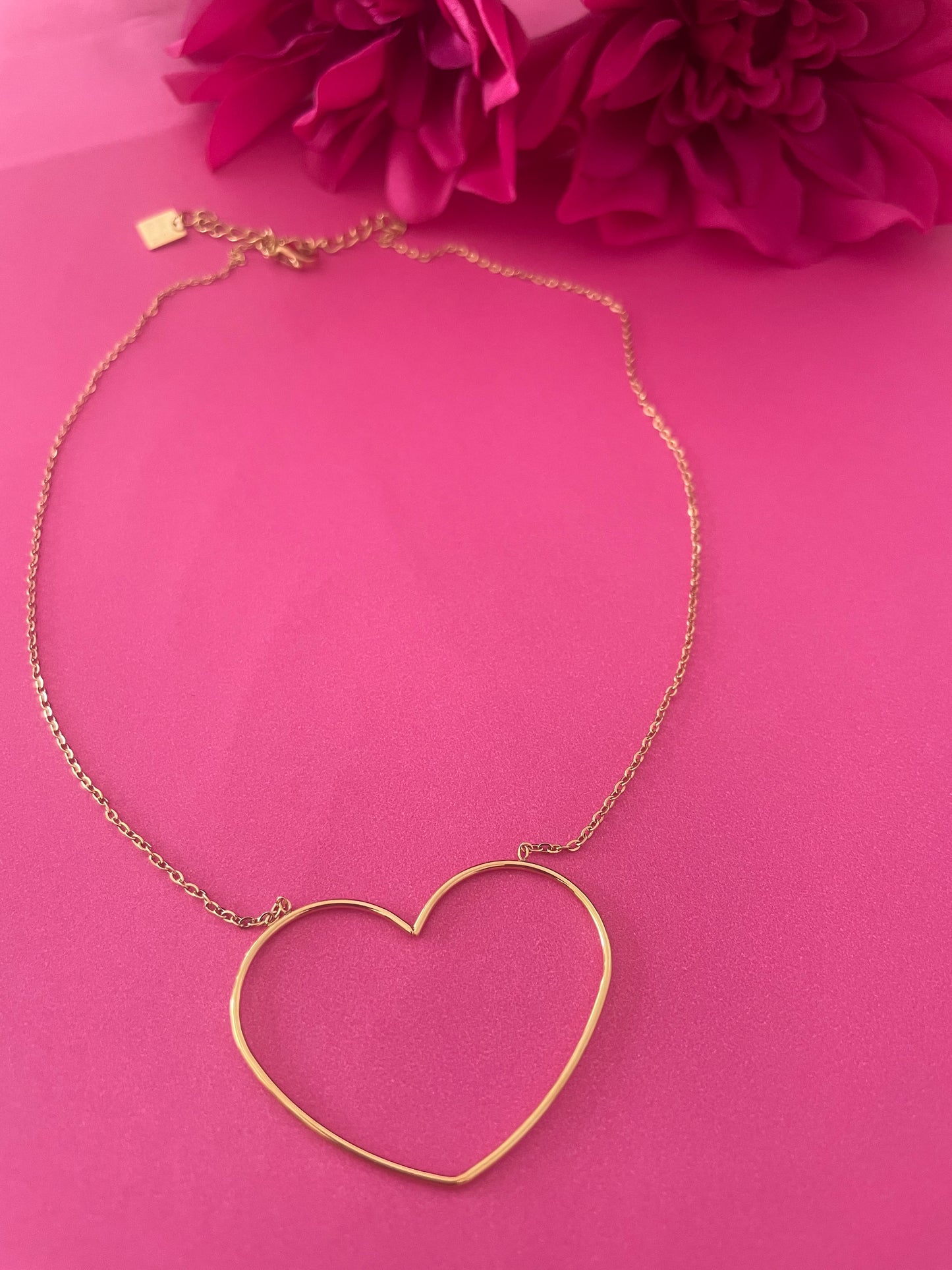Collier cœur ajouré couleur or Milë Milë