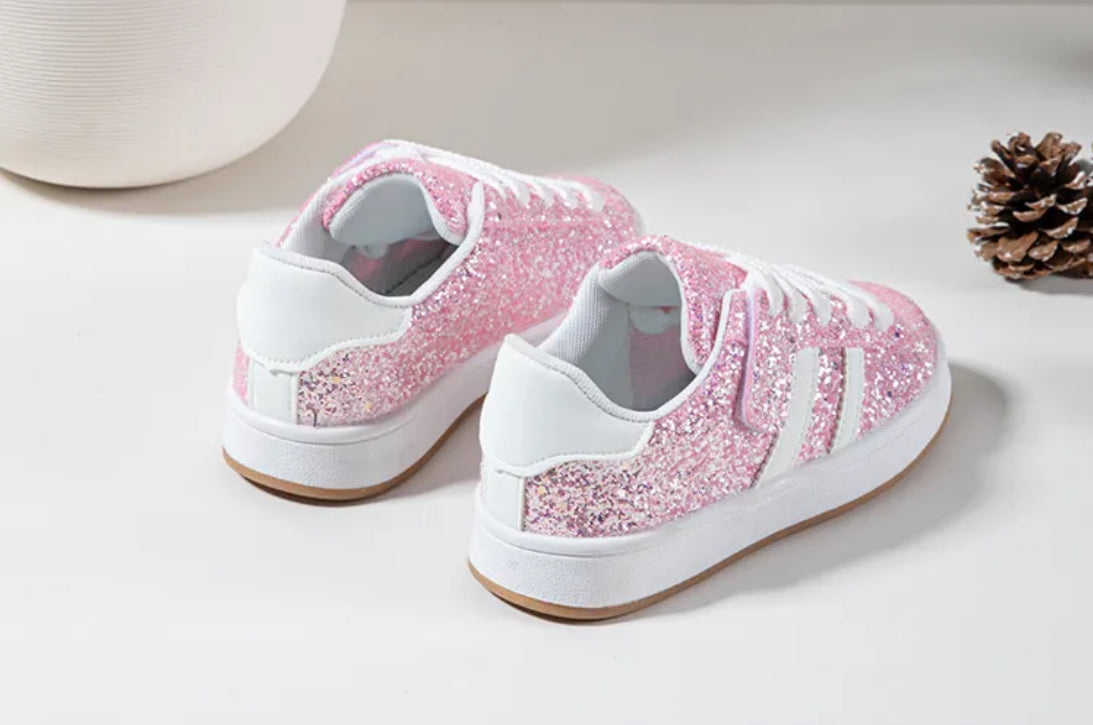 Baskets paillettes à scratch