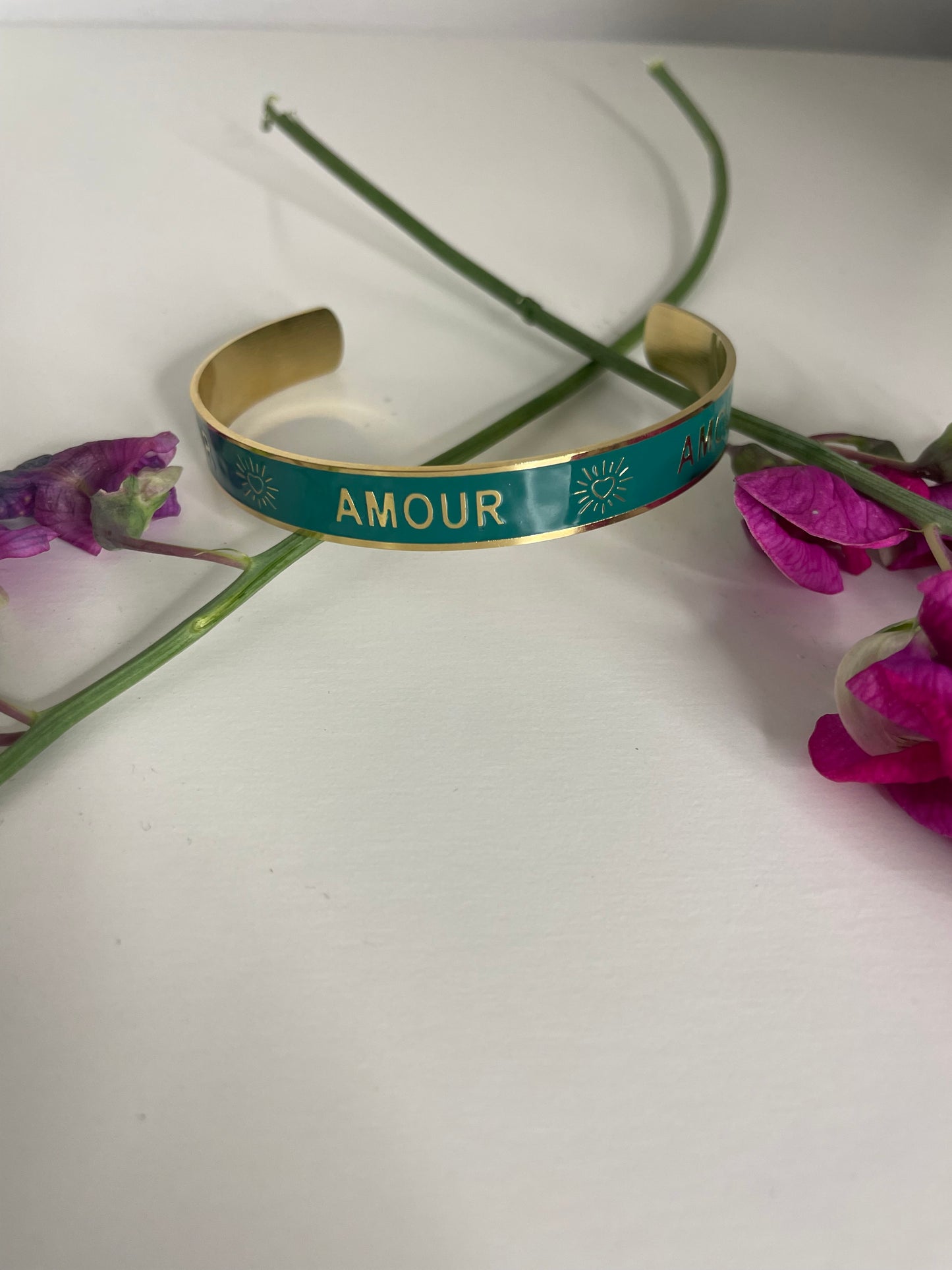 Bracelet jonc amour vert