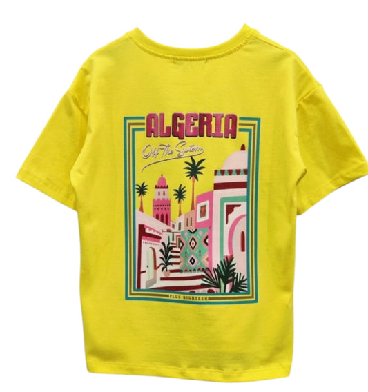 TEE shirt Algérie rose, jaune ou beige