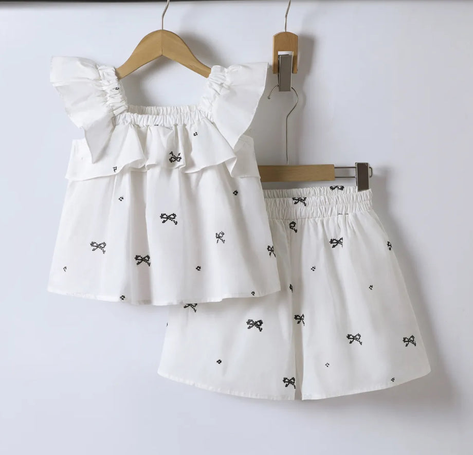 Ensemble débardeur et short a poches avec motifs