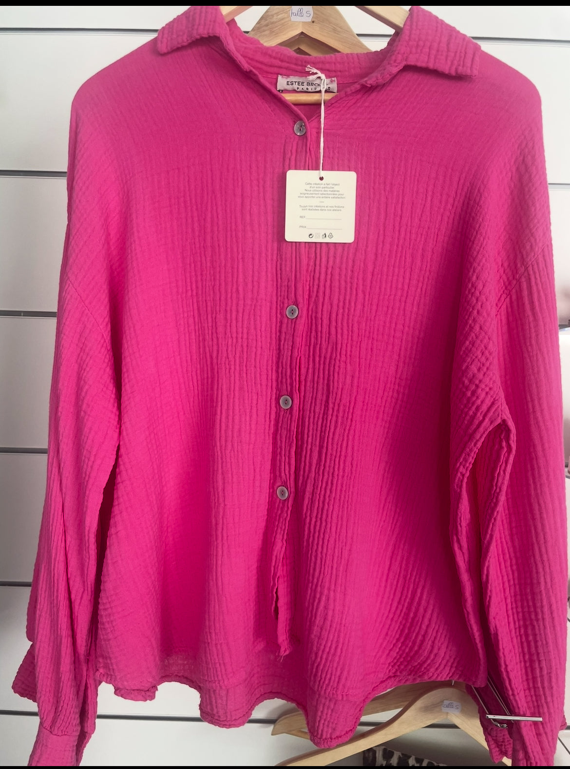 Chemise oversize gaz de coton