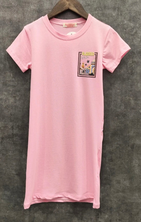 Robe rose avec image Algérie