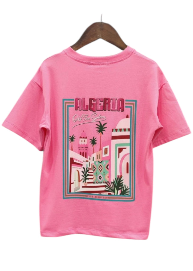 TEE shirt Algérie rose, jaune ou beige