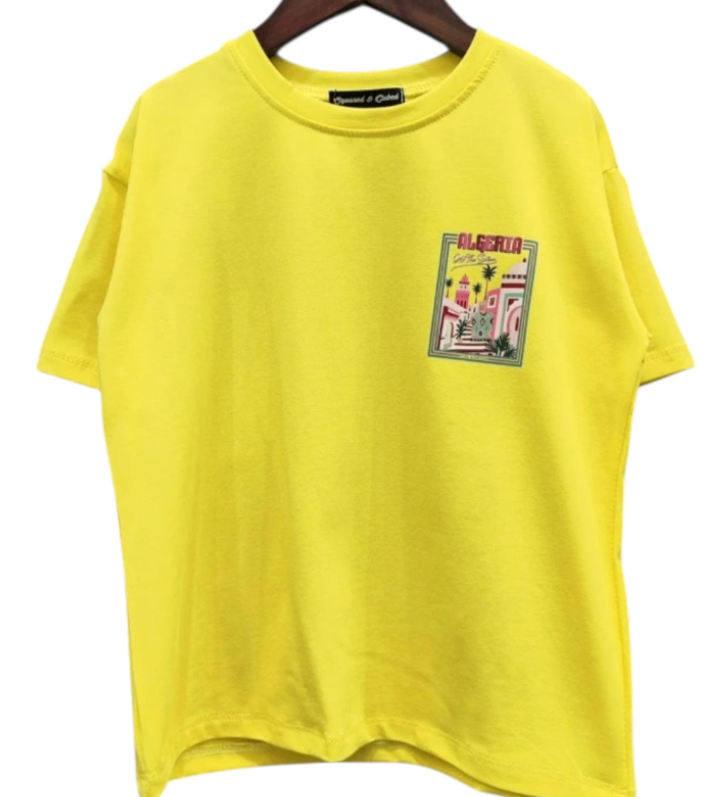 TEE shirt Algérie rose, jaune ou beige