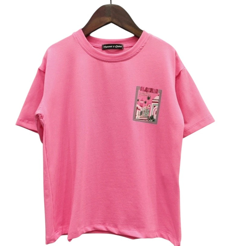 TEE shirt Algérie rose, jaune ou beige