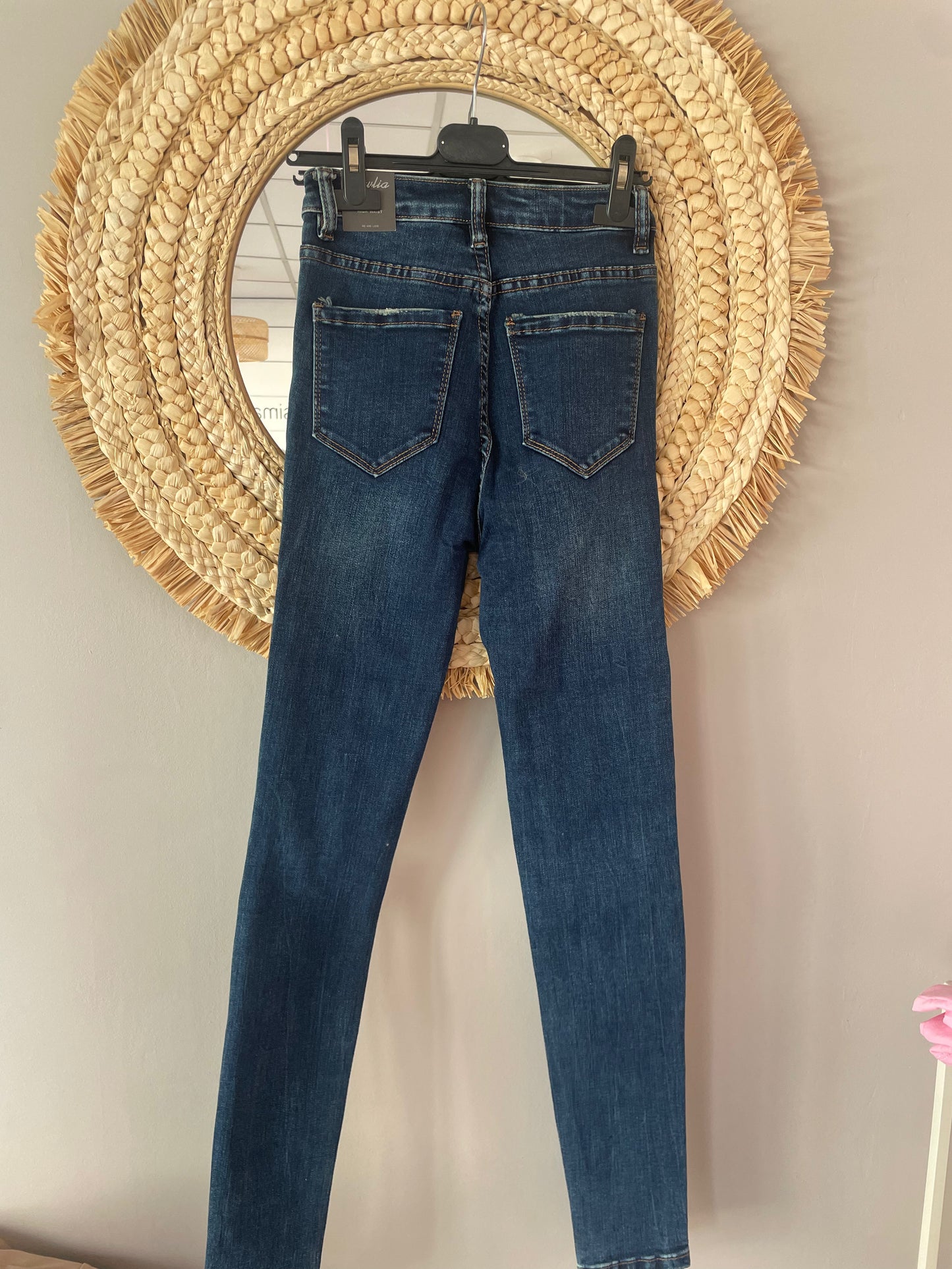 Jeans slim taille haute