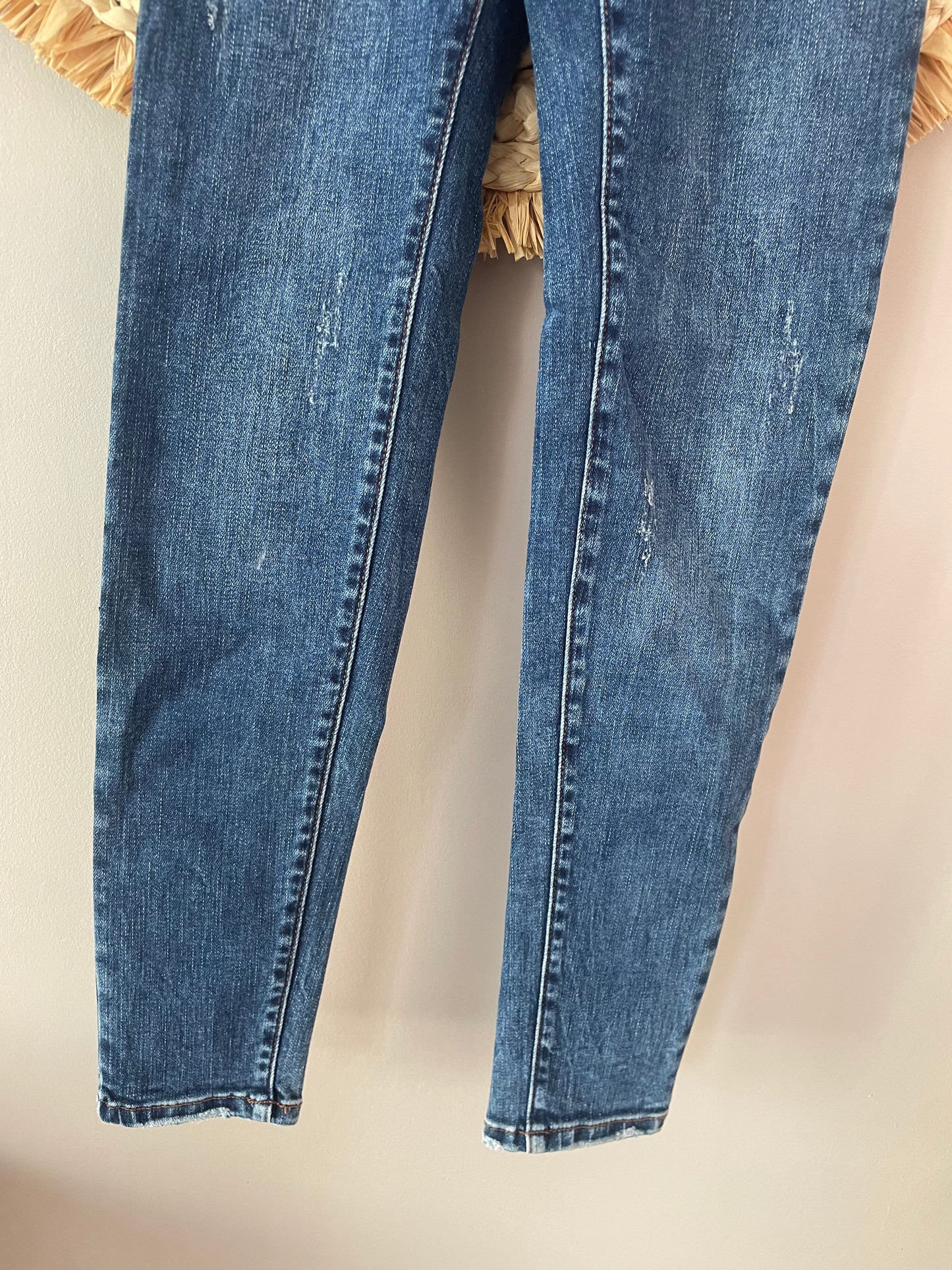 Jeans slim taille haute élasthanne
