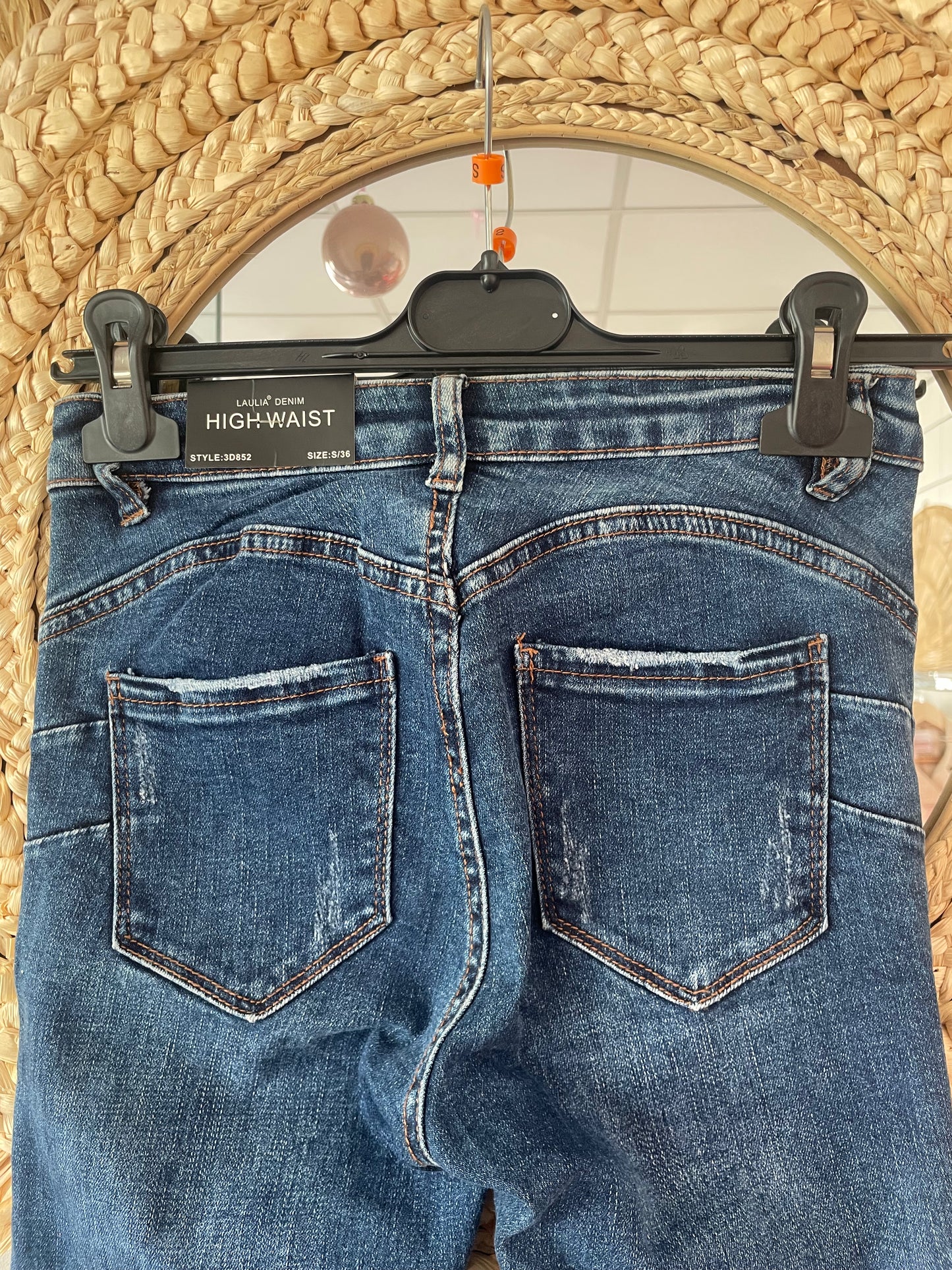 Jeans slim taille haute élasthanne