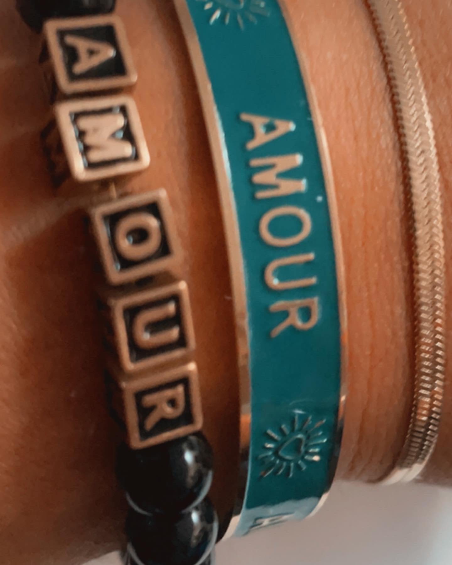 Bracelet jonc amour vert