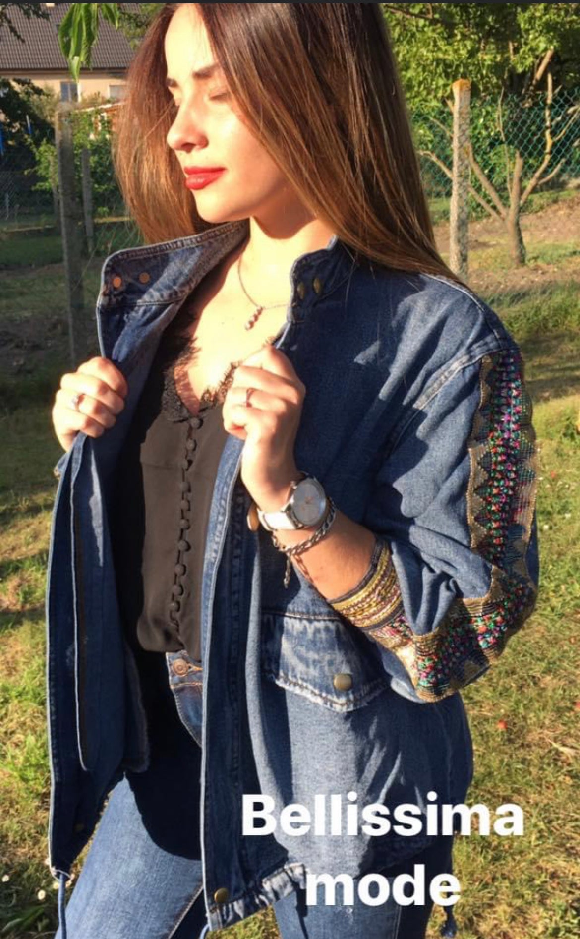 Veste jeans Bohême